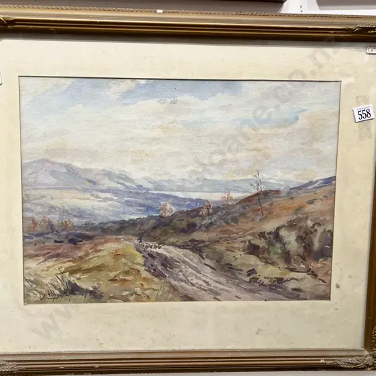 J. K Maxton - "View of Loch Vennacher" - Watercolour