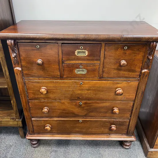 Victorian Mahogany Scotch Campaign Style Chest