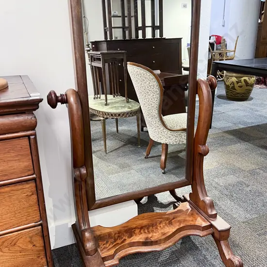 Victorian Mahogany Cheval Mirror