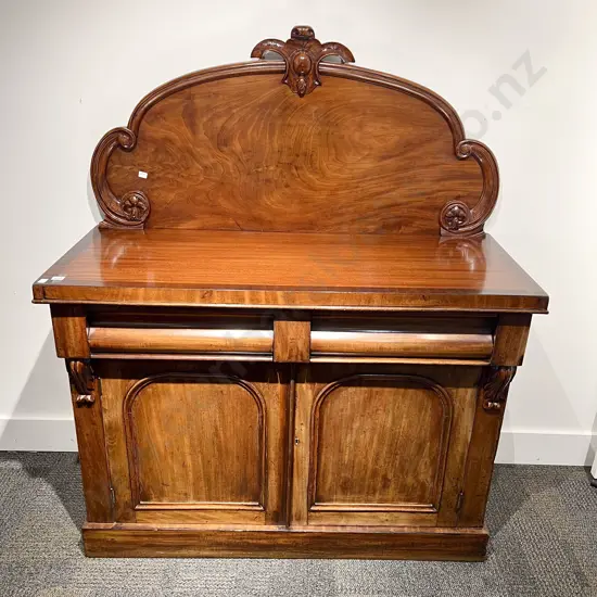 Victorian Mahogany Chiffonier with Gallery Back