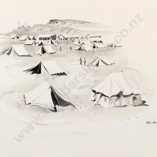 Peter McIntyre (1910 - 1995) - Maadi Camp in the Early Days of 1940