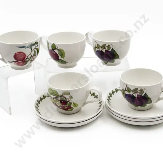 Five Port Meirion Pomona Cups and Saucers