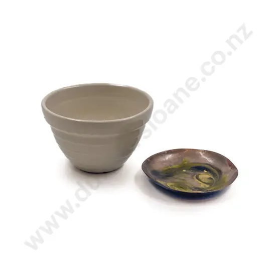 Small Delware Copper Dish Together With Small NZ Kitchenware Bowl