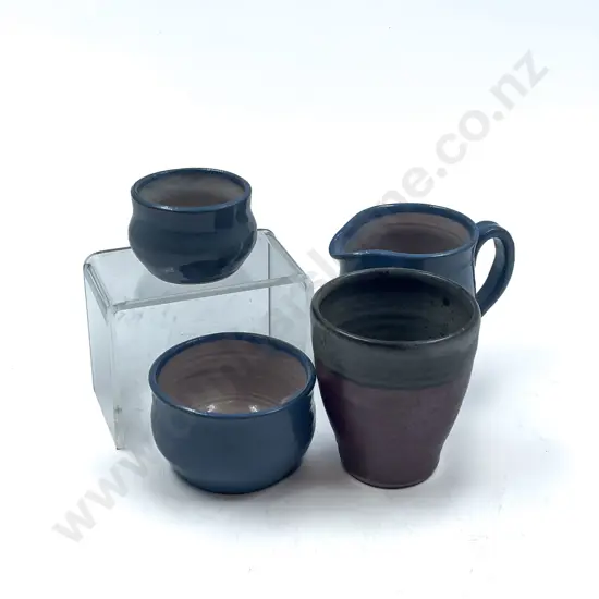 Three Pieces of Elizabeth Lissaman Pottery together with Other