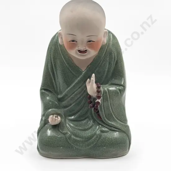 Celadon Crackle Glazed Buddha