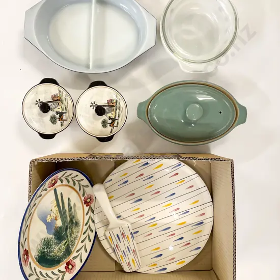 Qty of Assorted Oven Dishes Including Denby