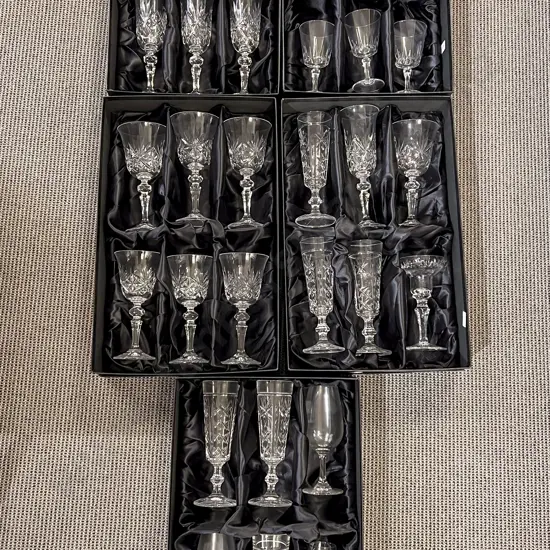 Qty of Assorted Glassware in Five RD Presentation Boxes