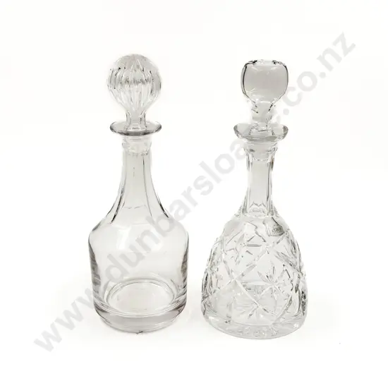 Crystal Decanter Together with Glass Decanter