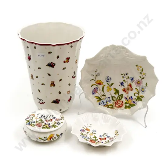 Villeroy & Boch Christmas Vase Together with Assorted Aynsley China