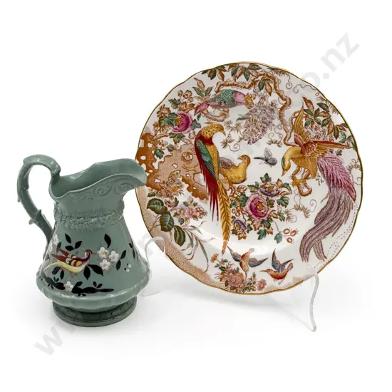 RCD "Olde Avesbury" Plate Together With Handpainted Ridgeway Jug