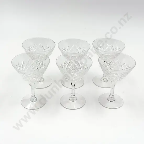 Six Small Stuart Crystal Glasses