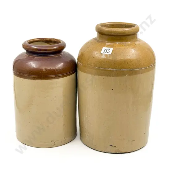 Two Stoneware Crocks