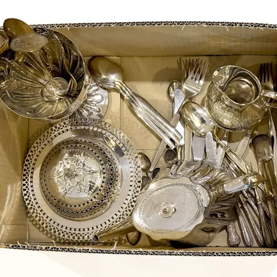 Qty of Assorted S/P Including Inscribed Trophy