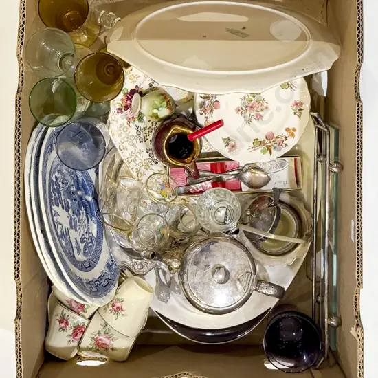 Qty of Assorted China and Glassware etc