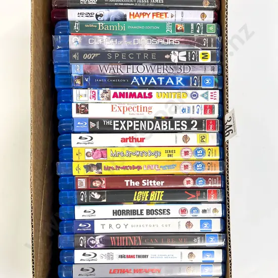 Qty of Assorted Mostly Blu-Ray DVD's