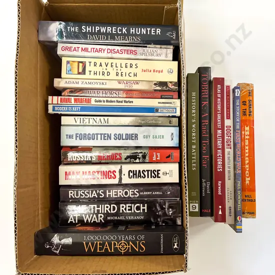 Qty of Assorted War & Military Reference Volumes