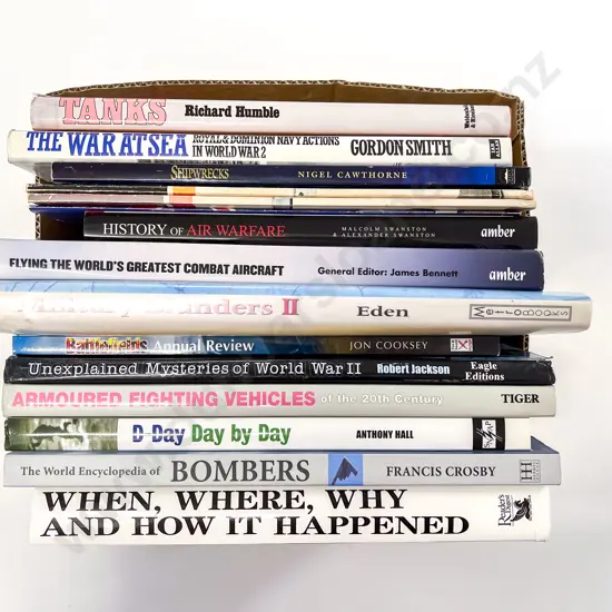 Box of Assorted Military Reference Volumes