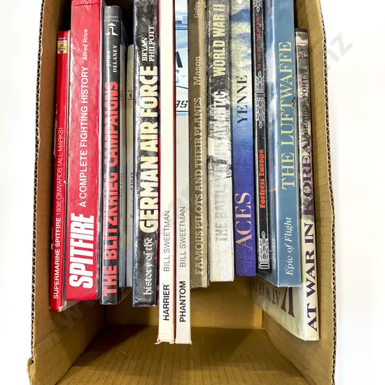 Box of Assorted Military Reference Volumes