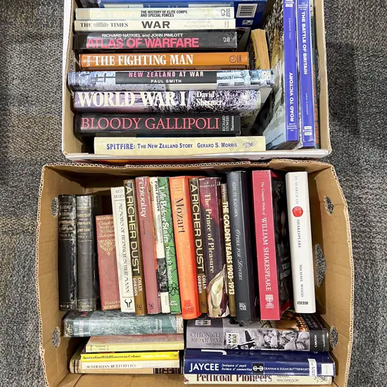 Two Boxes of Mostly War Related Volumes