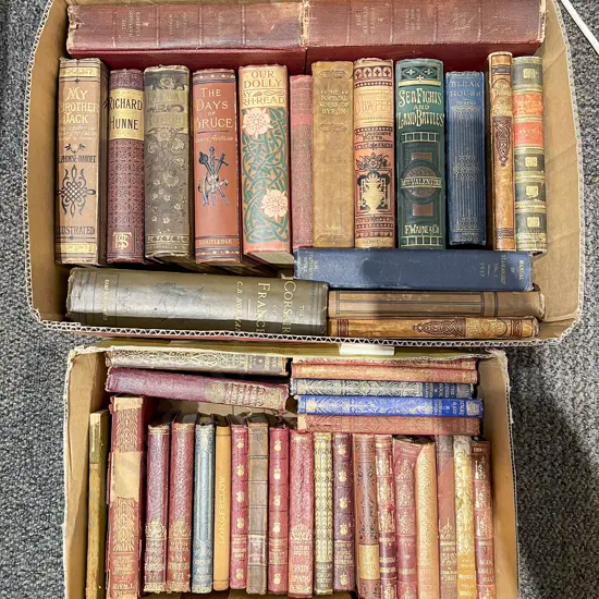 Two Boxes of Assorted Vintage Books