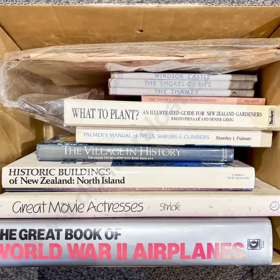 Box quantity of assorted books