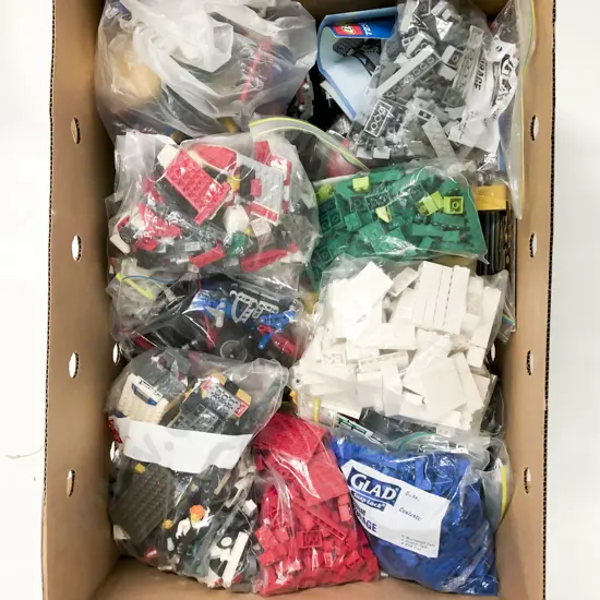 Large Carton Qty Vintage Lego Bagged Sets and Brick Quantities