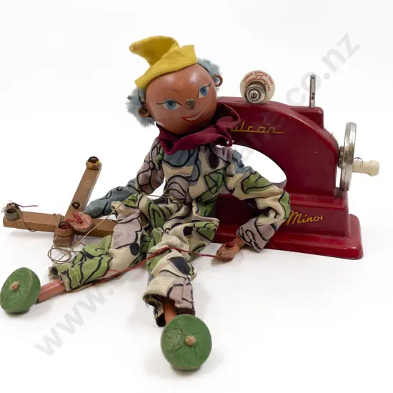 Vulcan Minor Diecast Childs Sewing Machine and Pelham Puppet