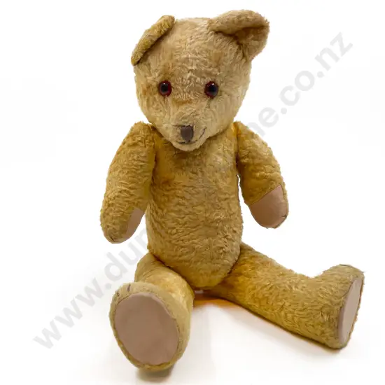 Vintage Straw Filled Teddy Bear 40cm