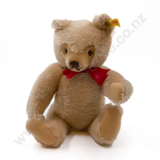 Modern Steiff Teddy Bear with Button and Ribbon 30cm