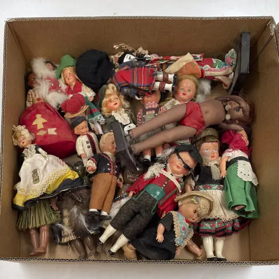 Collection Vintage Hard Plastic and Celluloid Costume Dolls