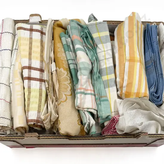 Quantity Vintage Printed Linen & Cotton Table Covers