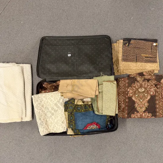 Quantity Vintage Heavy Upholstery Fabric Etc