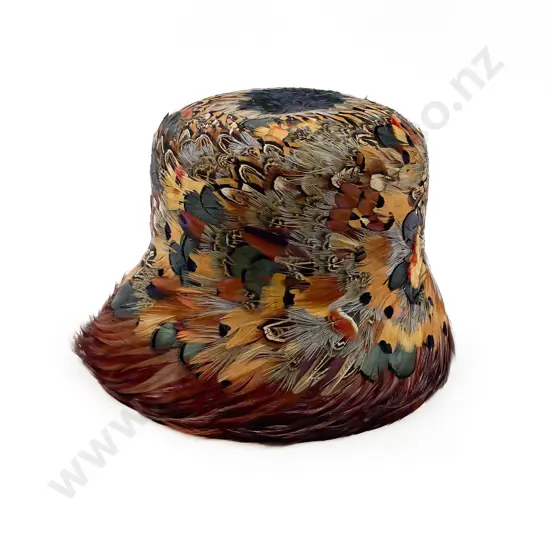 Late 1950's Feathered Hat in Card Hatbox