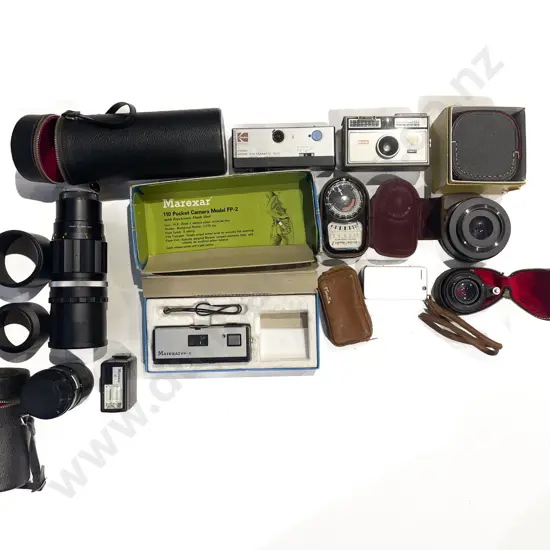 Qty of Assorted Vintage Cameras and Accessories