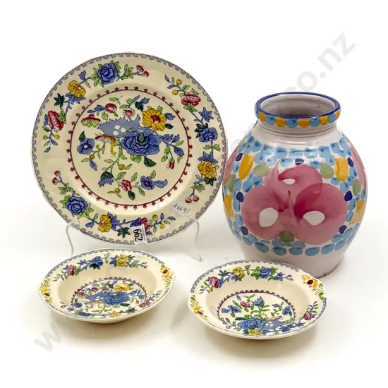 Three Pieces of Mason's Regency China and Other Vase