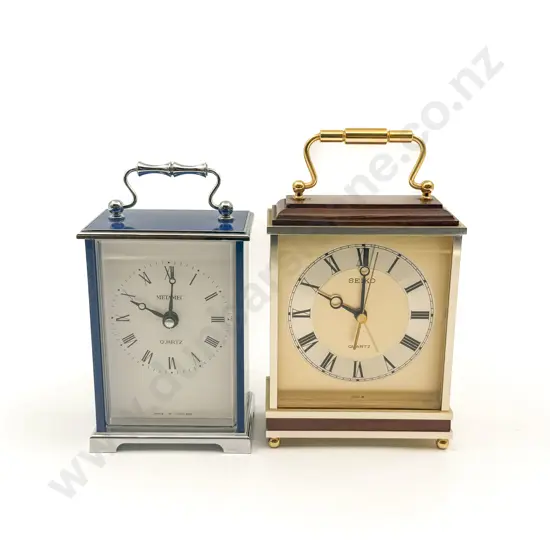 Two Repro Carriage Clocks