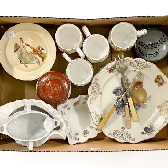 Box of Assorted China Including RD