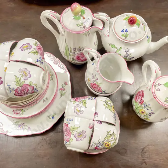 Assorted Copeland Spode "Luneville" Tea Ware