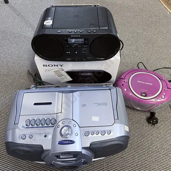 Three Assorted CD Players