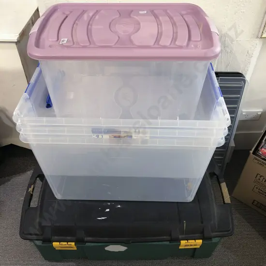Qty of Assorted Storage Tubs