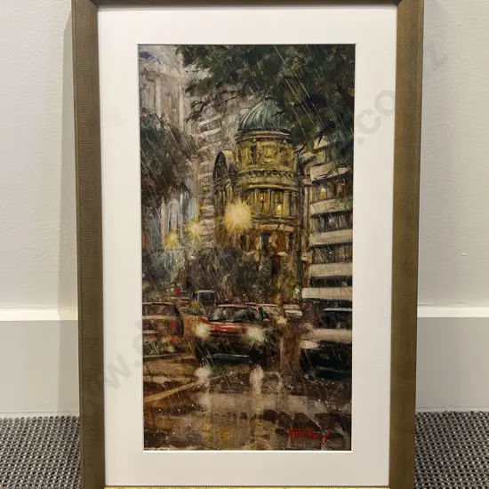Jacky Pearson - Cityscape - Mixed Media on Board