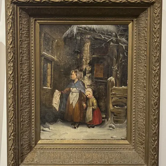 Unsigned Vintage Gilt Framed Study - Oil on Canvas