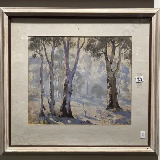 J W Roach - Australian Bush Scene - Watercolour