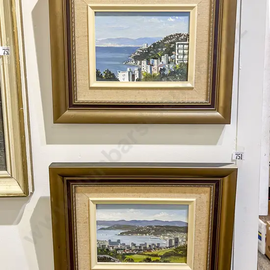 Two Scenic Wellington Oils by Ron Prestney