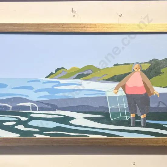 Rae Van'T Hof - Whitebaiting - Acrylic on Board