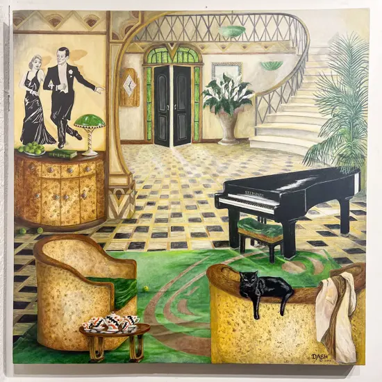 Evelyn Darch (Dash) - Puttin' On The Ritz No I - Acrylic on Canvas