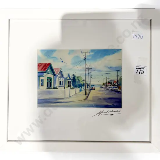 Alfred Memelink - Signed Petone Street Scene Print