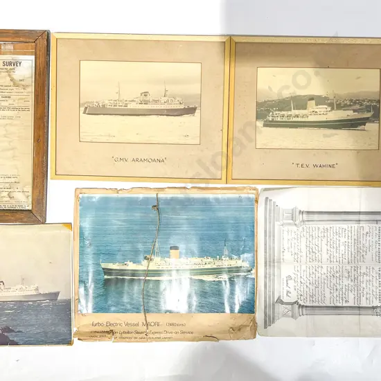 Quantity of Assorted Nautical Prints etc Incl T E V Wahine