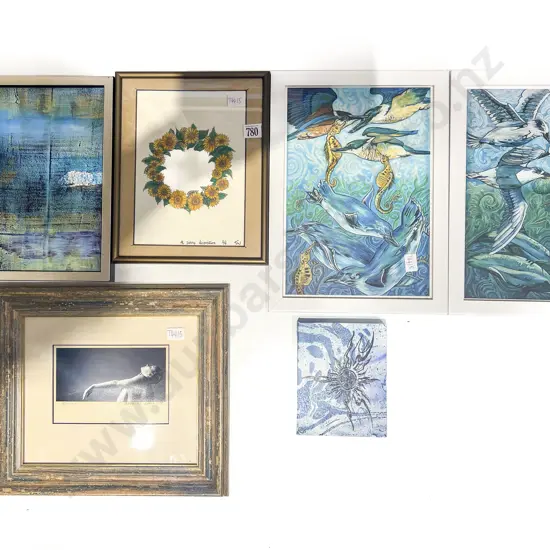 Two Works By Sarah Wairau Together with Four Assorted Prints & Originals