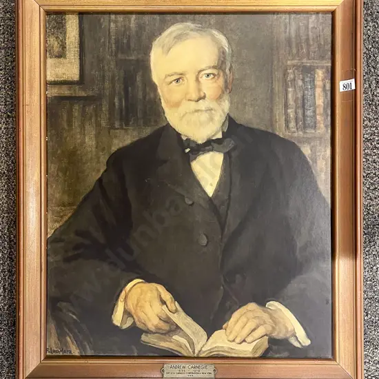 F Lewis Mora - Andrew Carnegie - Framed Reproduction Print